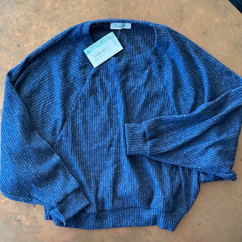 Charlotte Avery: Navy Blue Women's Crew Neck Sweater